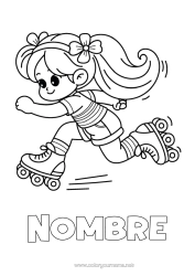 Colorear para personalizar Chica Roller