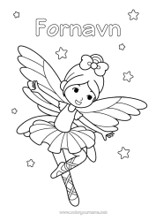 Farvelægningssiden tilpasning Dans. Fe Kunstnerisk Sport Ballet