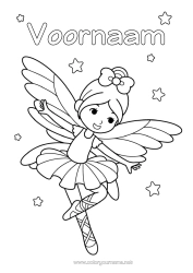 Kleurplaat aanpassen Dans Fee Artistieke Sporten Ballet