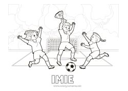 Rysunek za darmo Piłka nożna Piłka nożna Sporty drużynowe Zawody i nagrody Piłkarz, piłkarka Bramkarz Puchar, trofeum