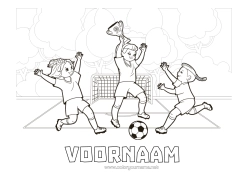 Kleurplaat aanpassen Voetbal Voetbal Teamsporten Wedstrijden en beloningen Voetballer voetbalster Doelman Beker, trofee