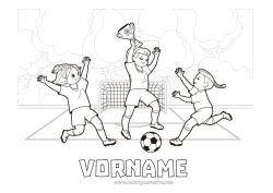 Kostenlose Zeichnung Fußball Fußball Mannschaftssportarten Wettbewerbe und Belohnungen Fußballspieler, Fußballspielerin Torwart Pokal, Trophäe