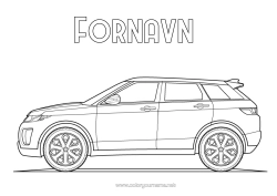 Farvelægningssiden tilpasning Bil Biler, Varevogne Og Campingvogne Realistisk