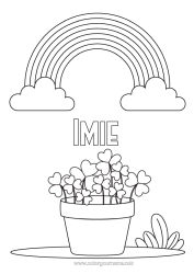 Rysunek za darmo Szansa Koniczyna Tęcza