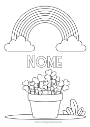 Desenho grátis Sorte Trevo Arco-íris