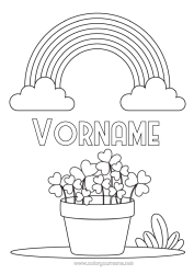 Kostenlose Zeichnung Glück Kleeblatt Regenbogen