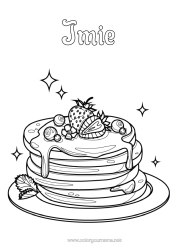 Rysunek za darmo Święto Naleśników Naleśniki Owoce Truskawka