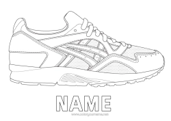 Colouring to customise Sport Shoe Realistic