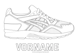 Kostenlose Malvorlage Schuh Realistisch