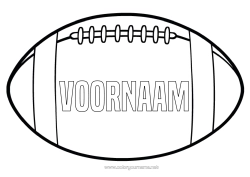 Gratis tekening Super Bowl Rugby Rugbybal Teamsporten