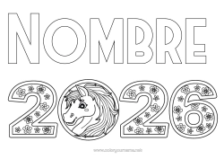 Dibujo libre Caballo Año Nuevo chino 2026