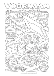 Gratis tekening Voedsel Drankje Frisdrank Pizza Kaas