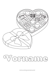 Kostenlose Zeichnung Herz Valentinstag Schokolade Leckereien, Süßigkeiten