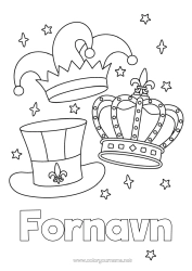 Farvelægningssiden tilpasning Kostume Krone Carnival Hat