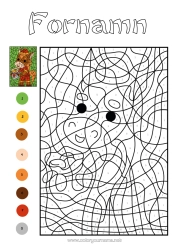 Färgläggningssida att anpassa Häst Magiska målarbilder Barnaktiviteter Kinesiskt nyår Gårdsdjur