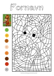 Gratis farvelægning Hest Magiske farvelægninger Børneaktiviteter Kinesisk nytår Gårdsdyr