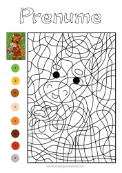 Pagină de colorat personalizată Cal Desene magice de colorat Activități pentru copii Anul Nou Chinezesc Animale de fermă