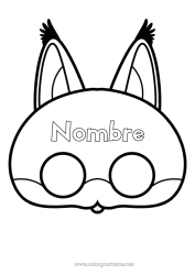 Colorear para personalizar Careta Carnaval Recorte para niños Juguete de papel