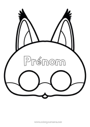 Coloriage à personnaliser Masque Carnaval Découpage pour enfants Jouet en papier