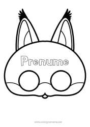 Pagină de colorat personalizată Mască Carnaval Tăiere pentru copii Jucărie din hârtie