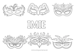 Kolorowanka za darmo Przebranie Maska Karnawał