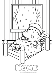 Colorazione gratuita Letto Cappuccetto Rosso Licantropo Racconti per Bambini