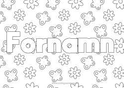 Gratis färgläggning Blommor Vår Fjäril Insekter Dekorativ bakgrund