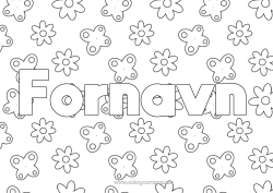 Gratis fargelegging Blomster Vår Sommerfugl Insekter Dekorativ bakgrunn