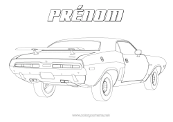 Coloriage à personnaliser Voiture Véhicules historiques ou vintages Voitures, vans et camping-cars Réaliste