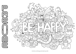 Desen liber de colorat Drăguț Pozitiv