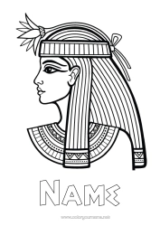 Free colouring Egypt Pharaoh History