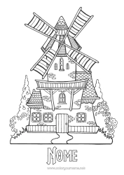 Colorazione gratuita Mulino Paesi Bassi
