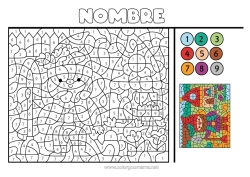 Colorear gratis Colorear por números Actividades para niños Leprechaun Bosque Jardín