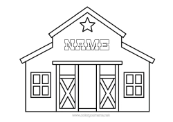 Colouring to customise Farm Farm Jobs Barn