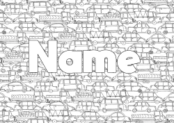 Colouring to customise Lorry Vehicles Car Racing Car Doodle Van Trucks And Commercial Vehicles Cars, Vans And Motorhomes Race Cars And Circuits Decorative Background