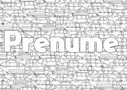 Pagină de colorat gratuită Camion Vehicule Mașină Mașină de curse Doodle Furgon Camioane și vehicule utilitare Mașini, furgonete și autorulote Vehicule de curse și circuite Fundal decorativ