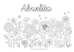 Colorear gratis Flores Primavera Margarita