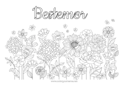 Gratis fargelegging Blomster Vår Margrethe