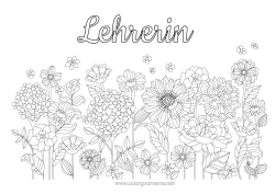 Kostenlose Malvorlage Blumen Frühling Gänseblümchen