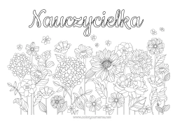 Kolorowanka za darmo Kwiaty Wiosna Margaret