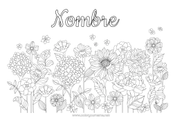 Colorear gratis Flores Primavera Margarita