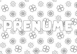 Pagină de colorat gratuită Flori Trifoi Fundal decorativ