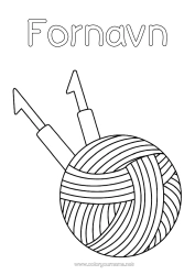 Gratis fargelegging Garnnøster Hekling