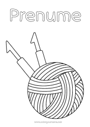 Pagină de colorat gratuită Ghemotoace de lână Croșetat