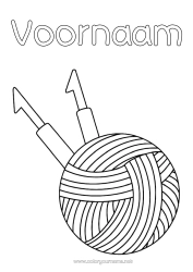 Gratis kleurplaat Wolletjes Haken