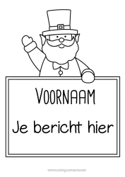 Gratis kleurplaat Saint Patrick's Day Hoed Bord