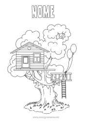 Colorazione gratuita Albero Casa Casetta