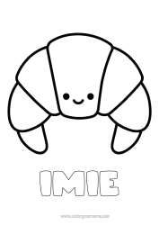 Kolorowanka do personalizacji Uroczy Łatwe Kolorowanki Rogalik