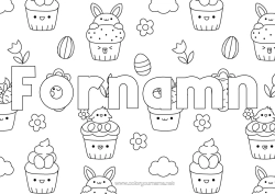 Gratis färgläggning Söt Påskägg Dekorativ bakgrund