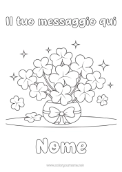 Colorazione gratuita Fortuna Trifoglio Vaso Mazzo